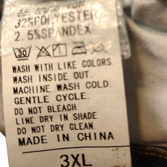 DD2 Gold Accent Blue Jeans High-Rise Stretch Ankle Leg Plus Size 3XL Women's - Picture 5 of 6